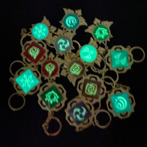 Llavero Original de Metal de Aleación de Zinc con Diseño de los 7 Elementos de <span class=keywords><strong>Genshin</strong></span> <span class=keywords><strong>Impact</strong></span>: Vision, Lnazuma, Ganyu, Keqing, Wendi, Xiao - Product Image 5