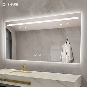 Pantalla táctil Led para baño, espejo desnebulizador inteligente con luz, venta directa de fábrica