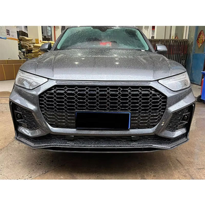 ชุดแต่งกันชนหน้า-หลังสไตล์ RSQ5 สำหรับ Audi <span class=keywords><strong>Q5</strong></span> SQ5 FY B9.5 ปี 2022-2025 พร้อมดิฟฟิวเซอร์และกระจังหน้าสีดำเงา - Product Image 5