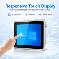 Computadora con Pantalla Táctil de 10.4 Pulgadas Sin Ventilador, CPU J6412 N100 I3-4005U, Doble LAN, COM, USB, HD para Kiosco, Control HMI, PC Todo en Uno
