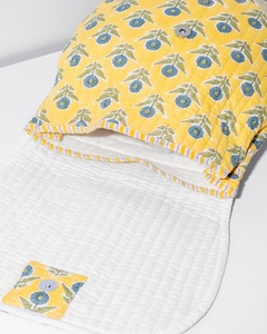 Hand Block Printed Quilted <b>Backpacks</b>. with Button Closure. Can be Customised. Cotton Wading and Cotton Fabric - Product Image 4