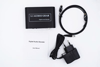 Convertidor Digital Coaxial/Toslink DTS/AC3 a RCA Analógico, Decodificador de Audio 5.1, Reproductor Multimedia USB con USB