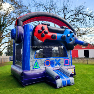 Castillo Inflable <span class=keywords><strong>Retro</strong></span> para Juegos, Diseño de Control y Auriculares de Videojuegos para Niños, Ideal para <span class=keywords><strong>Alquiler</strong></span> en Fiestas - Product Image 3