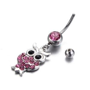 จิวสะดือรูปนกฮูกคริสตัลน่ารัก ดีไซน์สัตว์ สำหรับผู้หญิง - Product Image 3