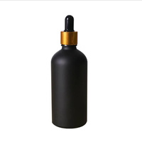Vente en gros de flacons compte-gouttes en verre pour huiles essentielles, noirs, avec bouchon compte-gouttes en verre