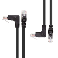 Benutzerdefinierte UTP STP 90 Grad Rechtwinklig Cat5 Cat5e Cat6 Cat7 Cat8 RJ45 Netzwerk Lan Patch Ethernet Kabel
