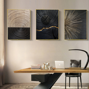 ديكور غرفة المعيشة الحديثة الفاخرة الشمال ملصق مجردة خلفية الجدار Triptych أريكة ضوء اللوحة - Product Image 5