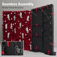 Décoration murale florale multicolore 5D en tissu pour mariage, fleurs artificielles ; échantillons personnalisés disponibles