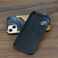 Housse de protection en bois avec logo personnalisé en résine naturelle pour téléphone portable pour iPhone 14 Pro Max