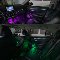 Kit d'éclairage ambiant pour voiture WIITECH universel à 64 couleurs, système d'éclairage intérieur RGBIC à changement de couleur, éclairage automobile