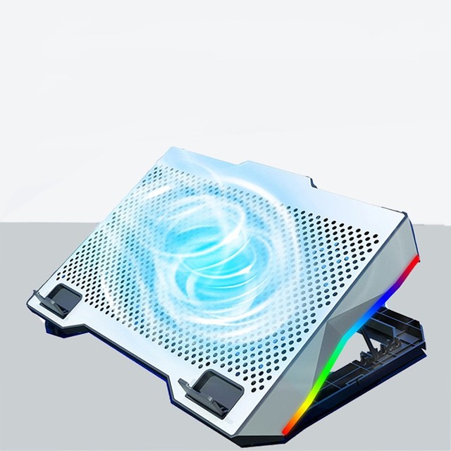 Gaming Laptop Cooling Pad With Powerful Cooler Fans,RGB Lighting and Phone Holder for 12-19 Inch Laptops Stand