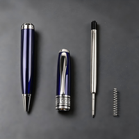Stylos à bille en métal de haute qualité pour cadeaux d'affaires, stylos gel de luxe premium avec logo personnalisé, fournitures de bureau et usage quotidien.