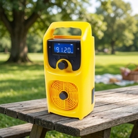 Radio météo portable AM/FM SW à énergie solaire avec manivelle, chargeur USB, lampe de poche, en plastique, prise en charge des cartes TF