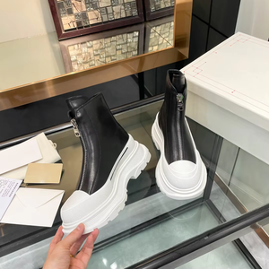 Luxury Designer Shoes Synthetic Platform <b>Lace</b>-up Ankle <b>Boots</b> Retro Sneakers Bead Slip Resistant All Seasons <b>Walking</b> Thick Sole - Product Image 6