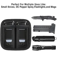 Étui double pour chargeur en nylon 9 mm, étui de transport dissimulé avec clip, étui pour chargeur CCW IWB, souple et confortable