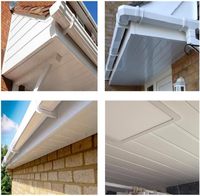 Panneaux de bardage creux modernes en PVC imperméables, panneaux muraux cannelés 3D - 3m x 165mm, pour balcon, cour, plafond, panneau décoratif