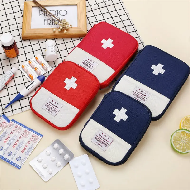 Simpatico Mini borsa per medicina portatile Kit di pronto soccorso Kit di emergenza medica organizzatore borsa per la conservazione della pillola della medicina domestica all'aperto
