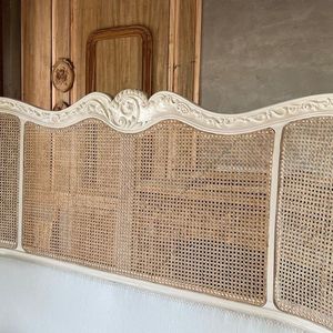 Camera da letto retrò francese letto matrimoniale in <span class=keywords><strong>legno</strong></span> di betulla massello in Rattan fabbrica cinese vendita diretta King Queen casa <span class=keywords><strong>soggiorno</strong></span> <span class=keywords><strong>mobili</strong></span> - Product Image 5