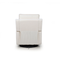 Fauteuil inclinable électrique pivotant en tissu Teddy, fauteuil à bascule inclinable pour chambre d'enfant et salon