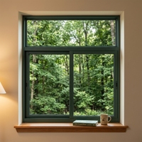 Fenêtre coulissante horizontale en alliage d'aluminium moderne Lukliving avec persienne isolante pour usage professionnel