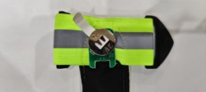 <span class=keywords><strong>Gilet</strong></span> de sécurité pour le cyclisme Vert/Noir/Orange 8 LED clignotantes et lumineuses, avec bouton, batterie au lithium, réglable, en polyester réfléchissant - Product Image 4