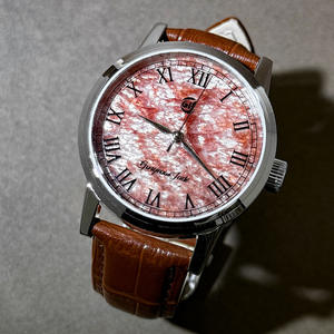 นาฬิกาข้อมือกลไกอัตโนมัติหน้าปัดไมกาสีชมพู, สินค้ามาใหม่กระจกแซฟไฟร์กันน้ำ50เมตรเคสทำจากสแตนเลสสตีลอัลลอย - Product Image 3