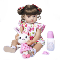 Nouvelle Poupée Reborn Réaliste en Silicone Plein Corps avec Musique, 55 CM, pour Fille
