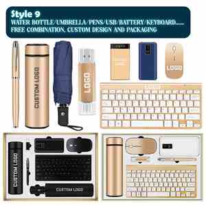 Ensemble cadeau d'entreprise personnalisé avec logo promotionnel, bloc-notes, stylo, parapluie, bouteille, tasse, cadeau de bureau, ensemble cadeau d'entreprise avec boîte - Product Image 3