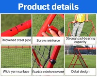Filet de rebond pliable durable en PE + tube en fer, taille 90x140cm, équipement d'entraînement multisports pour football, baseball, soccer