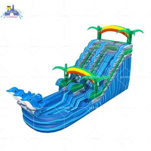 Slide inflatable palm tree inflatable water slide commercial inflatable toys for kids and adults