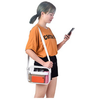 Sac à bandoulière transparent en PVC AL, nouveau, portable, pour voyage, portefeuille, boîte de rangement pour cosmétiques, moderne et simple