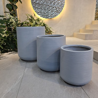 Grands pots en céramique, pots à plantes en pierre fibreuse, design européen, utilisation au sol, décoration de la maison et du jardin, légers, écologiques, capacité de 8 L