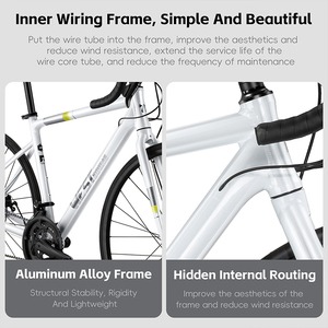 WEST BIKING Vélo de Route Léger pour Adultes, Bicyclette Confortable Tendance avec Cadre en Alliage d'Aluminium - Product Image 2