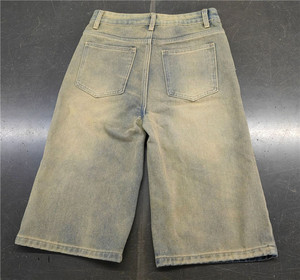 Shorts <span class=keywords><strong>de</strong></span> Pierna Recta y <span class=keywords><strong>Cintura</strong></span> <span class=keywords><strong>Alta</strong></span> para Mujer Estilo Americano <span class=keywords><strong>de</strong></span> Verano Ropa <span class=keywords><strong>de</strong></span> Calle <span class=keywords><strong>Vaqueros</strong></span> Rotos - Product Image 6