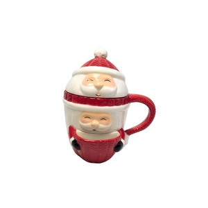 Enfants en céramique <span class=keywords><strong>noel</strong></span> en vrac grand père noël père noël tasse à café tasse avec couvercle en <span class=keywords><strong>gros</strong></span> - Product Image 1