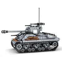 Série militaire Char M4, jouet de construction en blocs ABS DIY, jouet éducatif d'histoire et de construction avec figurines de soldats pour garçons