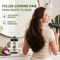 Sampo JSY Onion Argan Oil Biotin 500ml Perawatan Kulit Kepala yang Memperkuat dan Menutrisi, Rambut Halus, Berbahan Dasar Tumbuhan, Label Pribadi OEM ODM