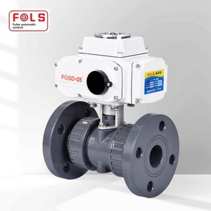 Vanne à boisseau sphérique électrique à bride en PVC-U Fless DN15-DN100 Modèle FLQ941F-10S Température de fonctionnement de -20 à 230°C - Product Image 4