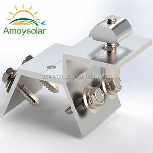 Morsetto solare in alluminio di nuovo design per tetto in metallo L80*W80 - Fabbrica B2B Xiamen Amoysolar - Product Image 1