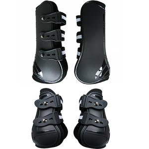 Bottes d'équitation équine classiques Jambes avant et arrière Bottes de cheval protectrices à bandage debout - Product Image 4