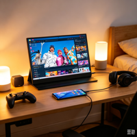 Nouvel écran portable OEM 15,6 pouces HD 1K HDR tactile avec batterie intégrée pour stylet actif USB Type-C Série Gaming