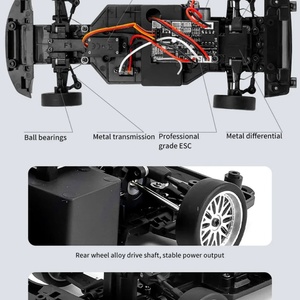 รถบังคับวิทยุ LDRC A99 1/18 RWD รถดริฟท์ รีโมทคอนโทรล รถแข่ง รุ่นพร้อมระบบไฟ แบตเตอรี่ในตัว ของเล่นรถยนต์ไฟฟ้า - Product Image 4