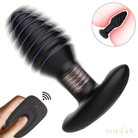Vibromasseur anal rotatif sans fil télécommandé, masseur de prostate, masturbateur masculin, jouet sexuel en silicone, modèle adulte