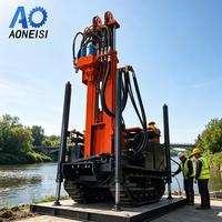 Foreuse hydraulique diesel montée sur chenilles de 260 m pour puits d'eau, irrigation et approvisionnement en eau