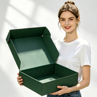 Boîte d'expédition en carton ondulé noir grand format, écologique, en matériaux recyclés, imperméable, pour vêtements et chaussettes, avec gaufrage personnalisé, vente en gros