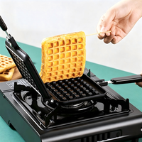 Gaufrier antiadhésif 30 x 14,5 cm, gaufrier avec poignée résistante à la chaleur, pour gaufres belges, grille-pain à sandwichs, petit-déjeuner