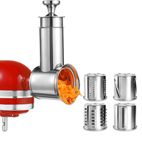 Vaatwasmachinebestendige groente- en kaasrasp, roestvrijstalen snij- en raspmachine accessoire met snijbladen voor KitchenAid