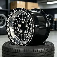 Nouvelles jantes forgées Beadlock GS personnalisées en 2 parties, noires brillantes, 15-20 pouces, 5X112 5X114.3 5X120, pour voitures de course Drag Racing, compatibles Supra Mk5