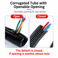 Conduit en PVC ondulé flexible pour câbles électriques, protection de câbles, gaine ondulée 32 mm