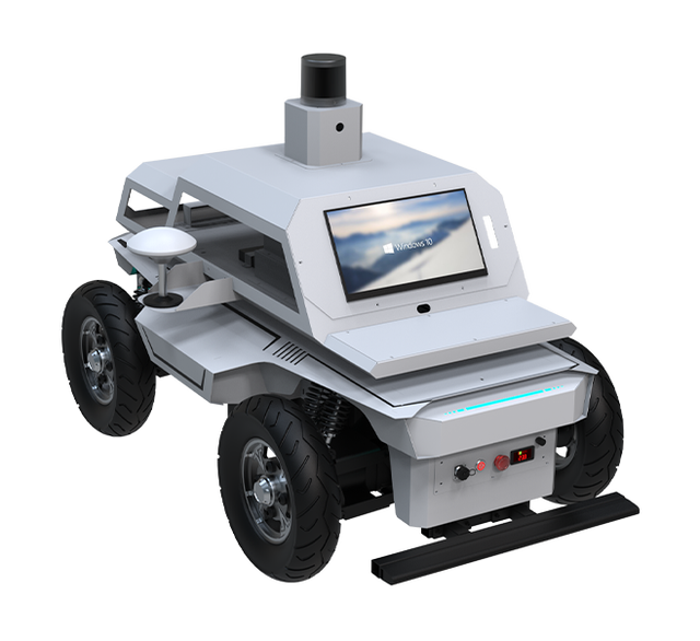 Industrial 4-Wheel Patrol Robot Chassis.Security ecurity Robot with Automatic Navigation and Patrolling
